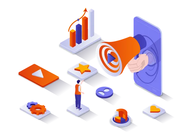 Digital marketing  Illustration