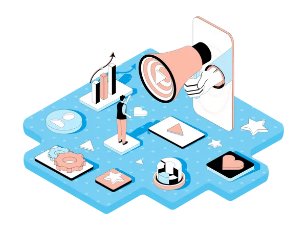 Digital Marketing  Illustration