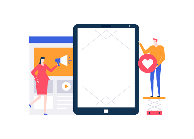 Digital marketing  Illustration