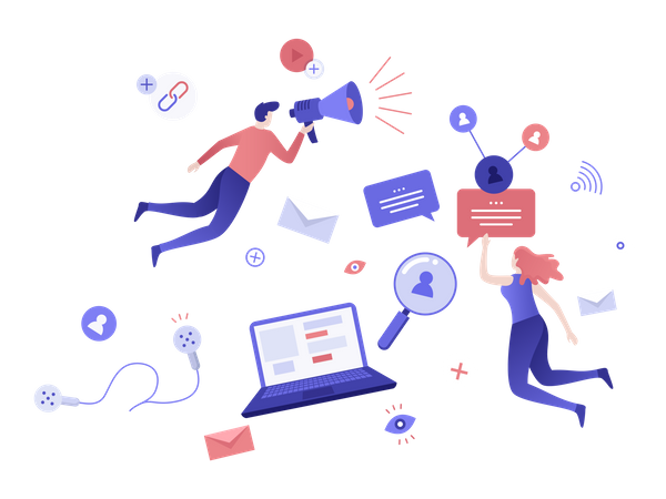 Digital marketing  Illustration
