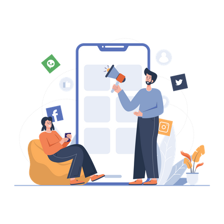 Digital Marketing  Illustration