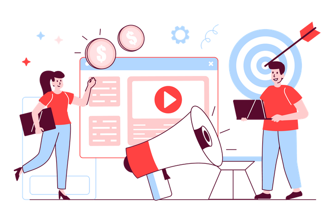 Digital marketing  Illustration