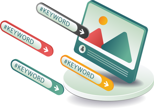 Digital marketing keyword strategy  Illustration