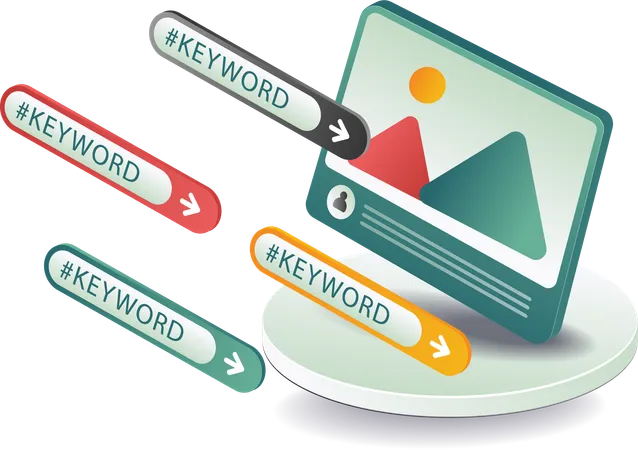 Digital marketing keyword strategy  Illustration