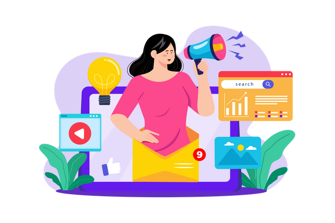 Digital Marketing Manager  Illustration