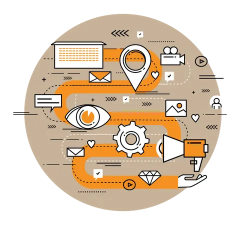 Digital marketing planning  Illustration