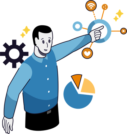 Digital Marketing Target Analysis  Illustration