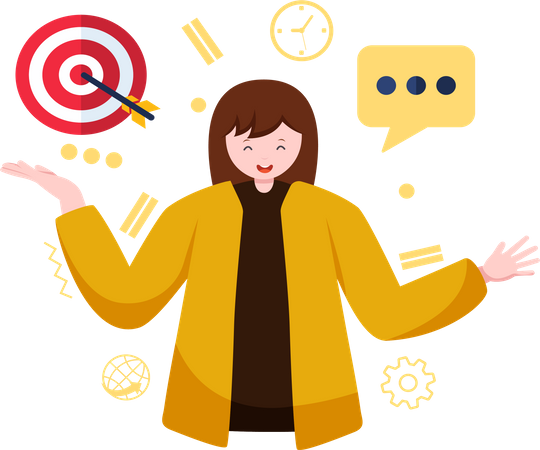 Digital Marketing Target  Illustration