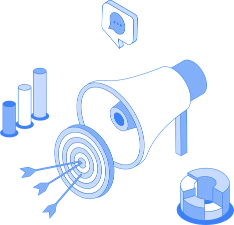 Digital marketing target  Illustration