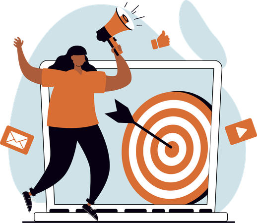 Digital marketing target  Illustration