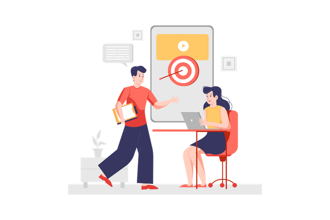 Digital Marketing Team  Illustration