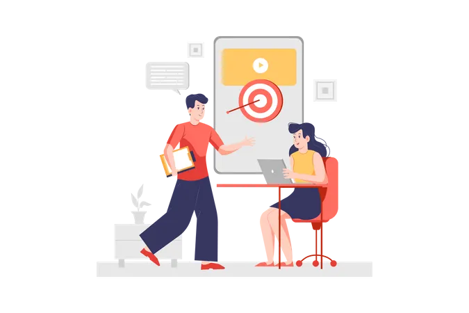 Digital Marketing Team  Illustration