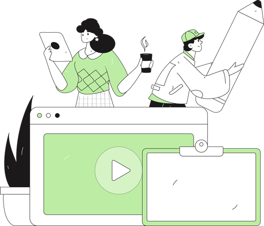 Digital math lecture  Illustration