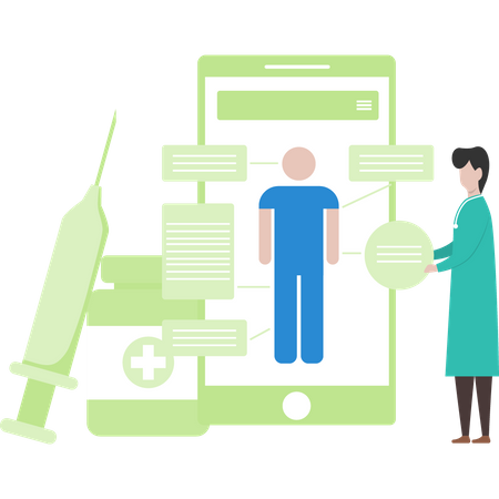 Digital medical service Illustration