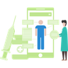 digital health service illustration svg
