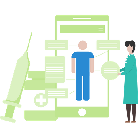 Digital medical service  Illustration