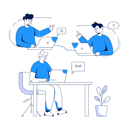 Digital meeting  Illustration
