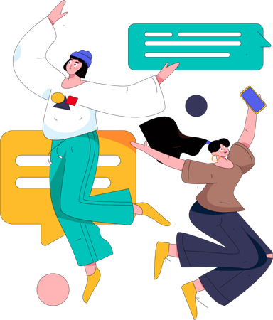 Digital Messaging Platform  Illustration