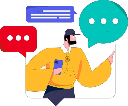 Digital Messaging Platform  Illustration