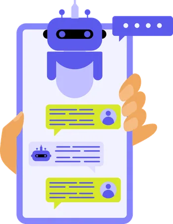 Digital Mobile Assistant  Illustration