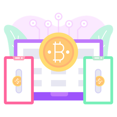 Digital money  Illustration