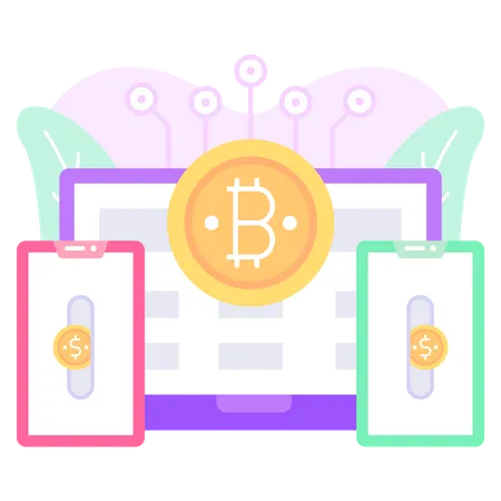 Digital money  Illustration