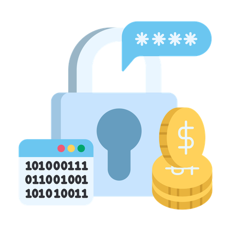 Digital money protection  Illustration