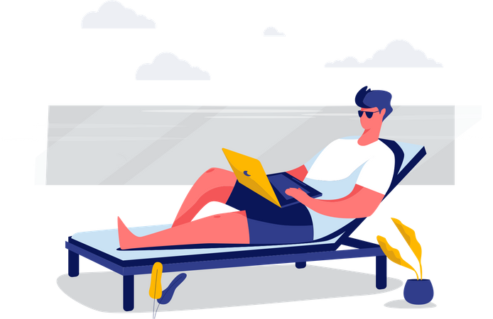 Digital nomad  Illustration