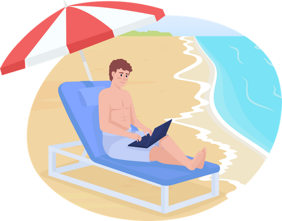 Digital nomad lifestyle  Illustration