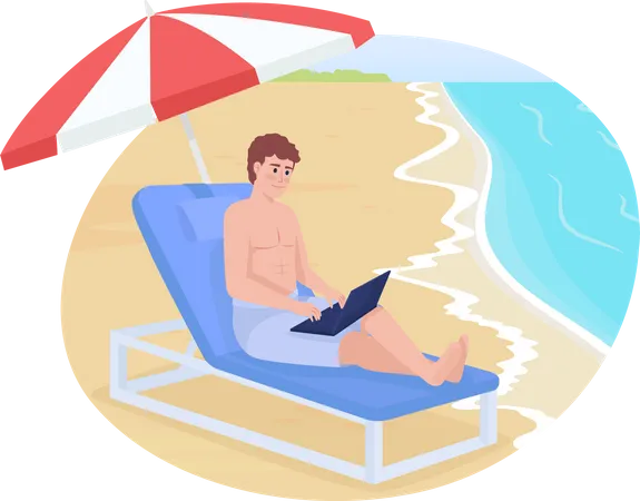 Digital nomad lifestyle  Illustration