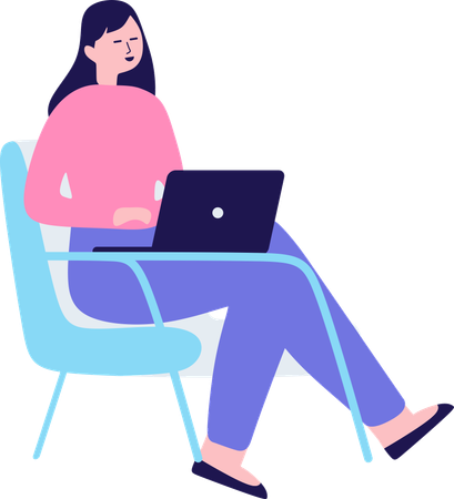 Digital Nomad work remotely  Illustration