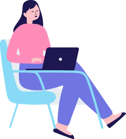 Digital Nomad work remotely  Illustration