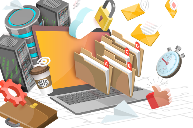 Digital Office  Illustration