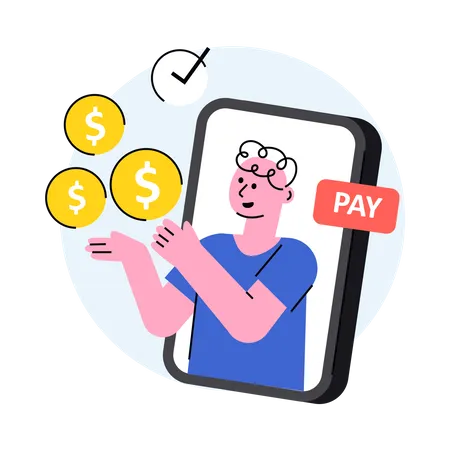 Digital Payment  Illustration