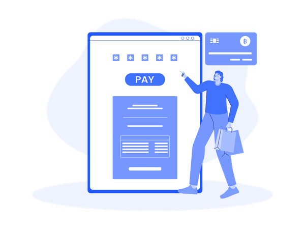 Digital payment protection Illustration