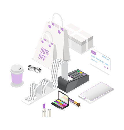 Digital Payment Receipt  Illustration