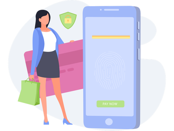 Digital payment security  Illustration