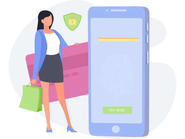 Digital payment security  Illustration