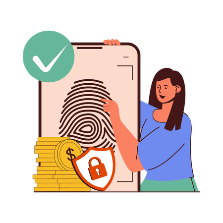 Digital Payment Security  Illustration