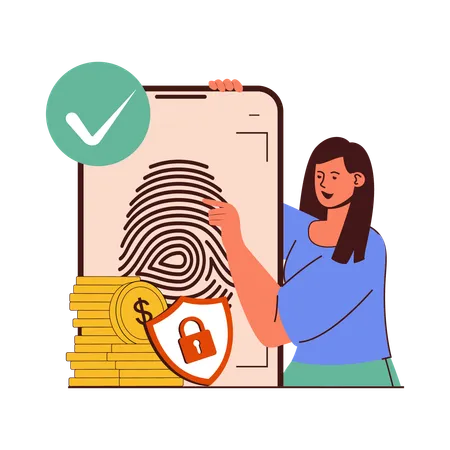 Digital Payment Security  Illustration