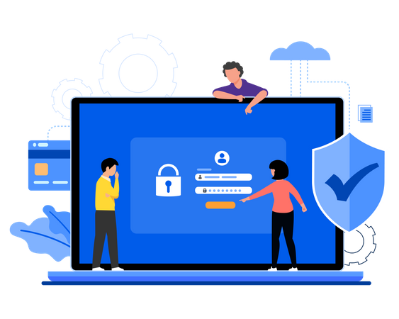 Digital Payment Security  Illustration