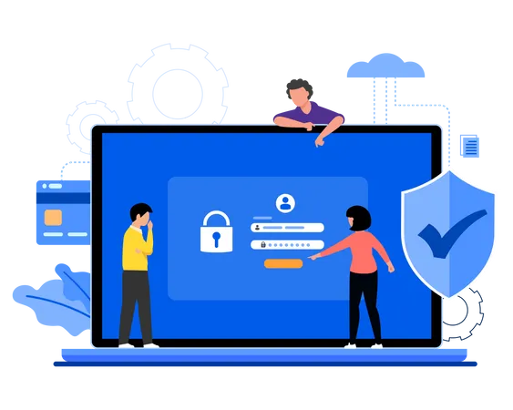 Digital Payment Security  Illustration