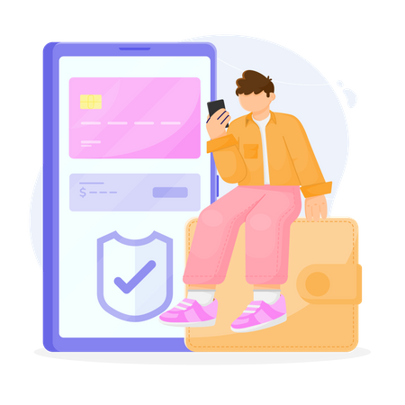 Digital payment security  Illustration