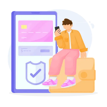 Digital payment security  Illustration