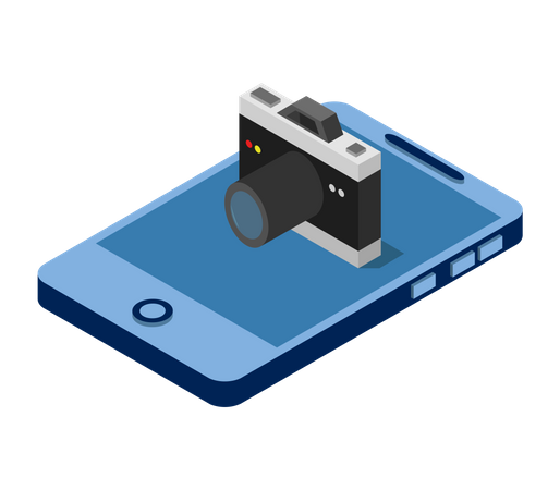 Digital phone Camera  Illustration