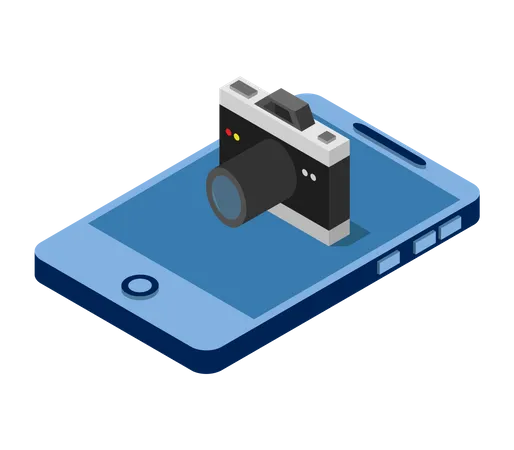 Digital phone Camera  Illustration