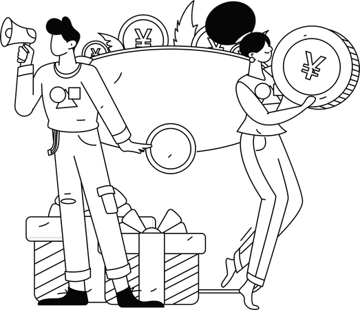 Digital platform for shopping  Illustration