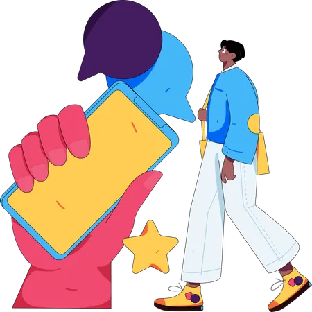 Digital Platform Messaging  Illustration