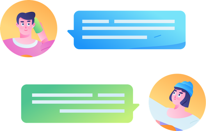 Digital Platform Messaging  Illustration