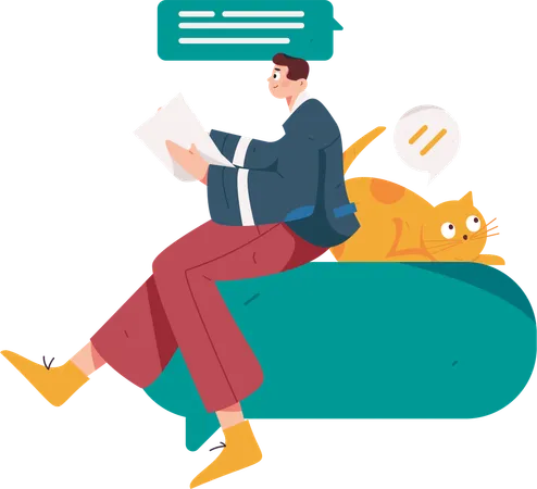 Digital Platform Messaging  Illustration